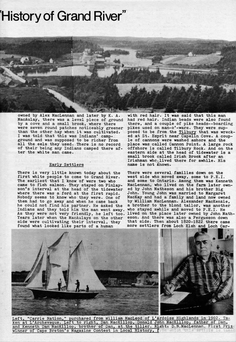 Page 25 - from D.N. MacLennan's History of Grand River