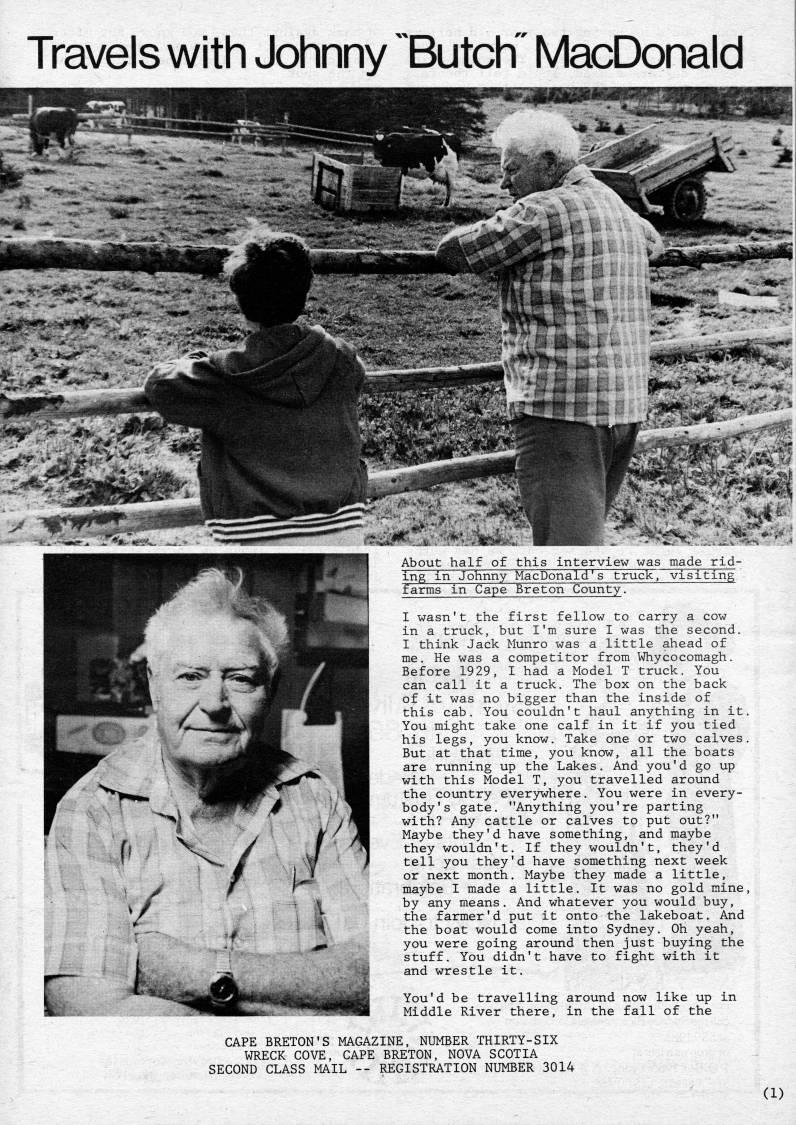 Page 1 - Travels with Johnny "Butch" MacDonald
