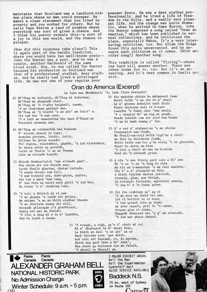 Page 38 - Allan the Ridge MacDonald, Gaelic Poet: An Introduction to the Mabou Bards