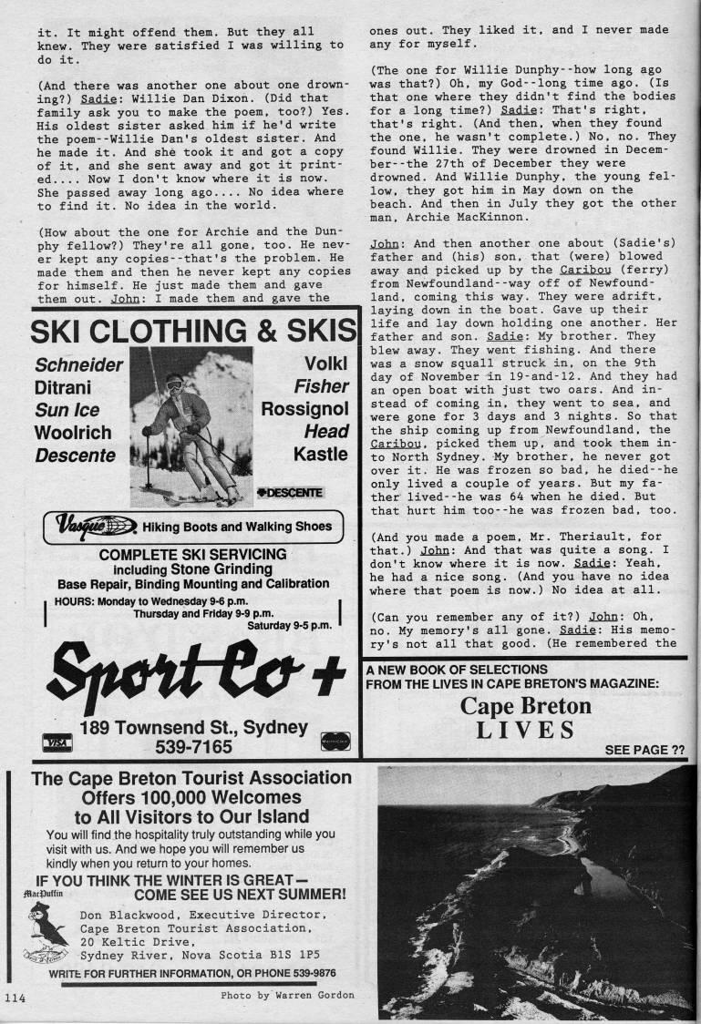 Page 114 - With John J. and Sadie Theriault
