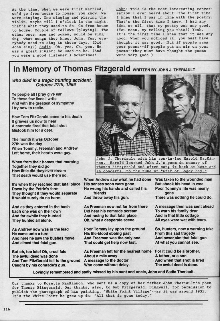 Page 116 - With John J. and Sadie Theriault