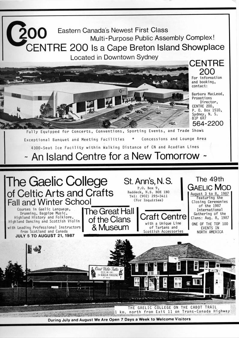 Inside Back Cover - Advert: Centre 200