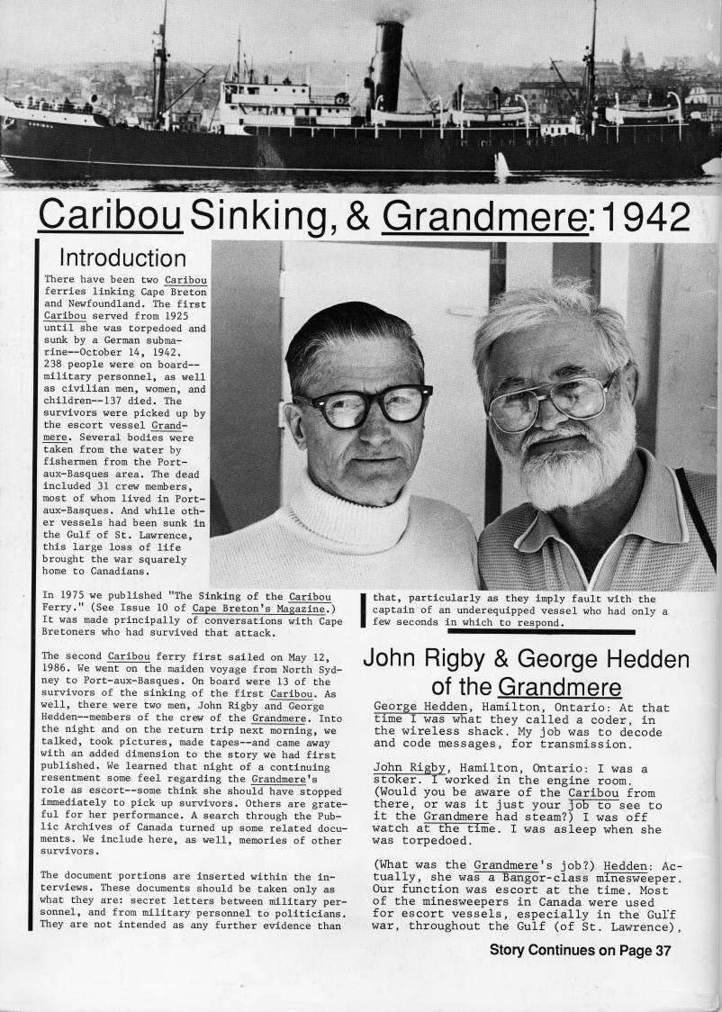 Back Cover - Caribou and Grandmere