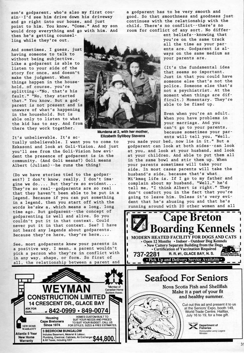 Page 39 - Murdena Marshall: Mi'kmaq Godparents