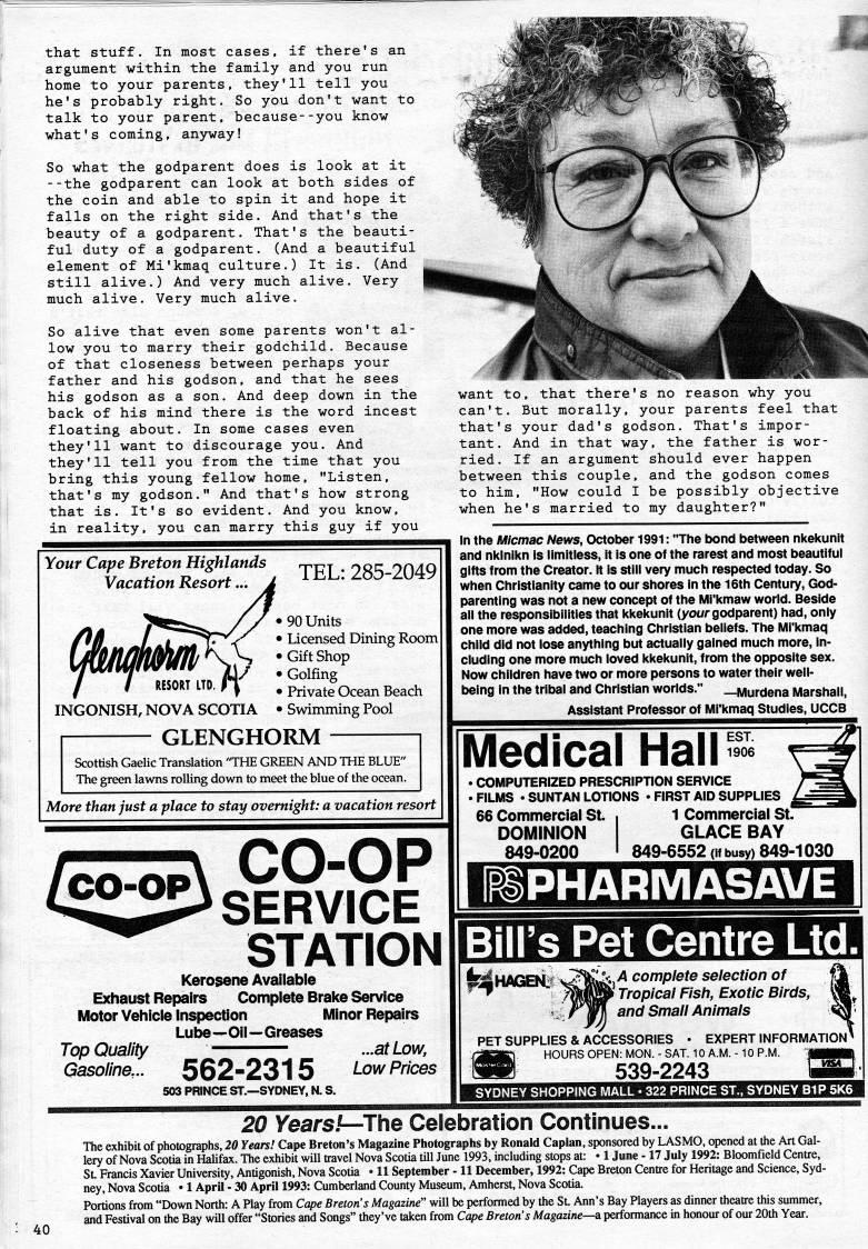 Page 40 - Murdena Marshall: Mi'kmaq Godparents