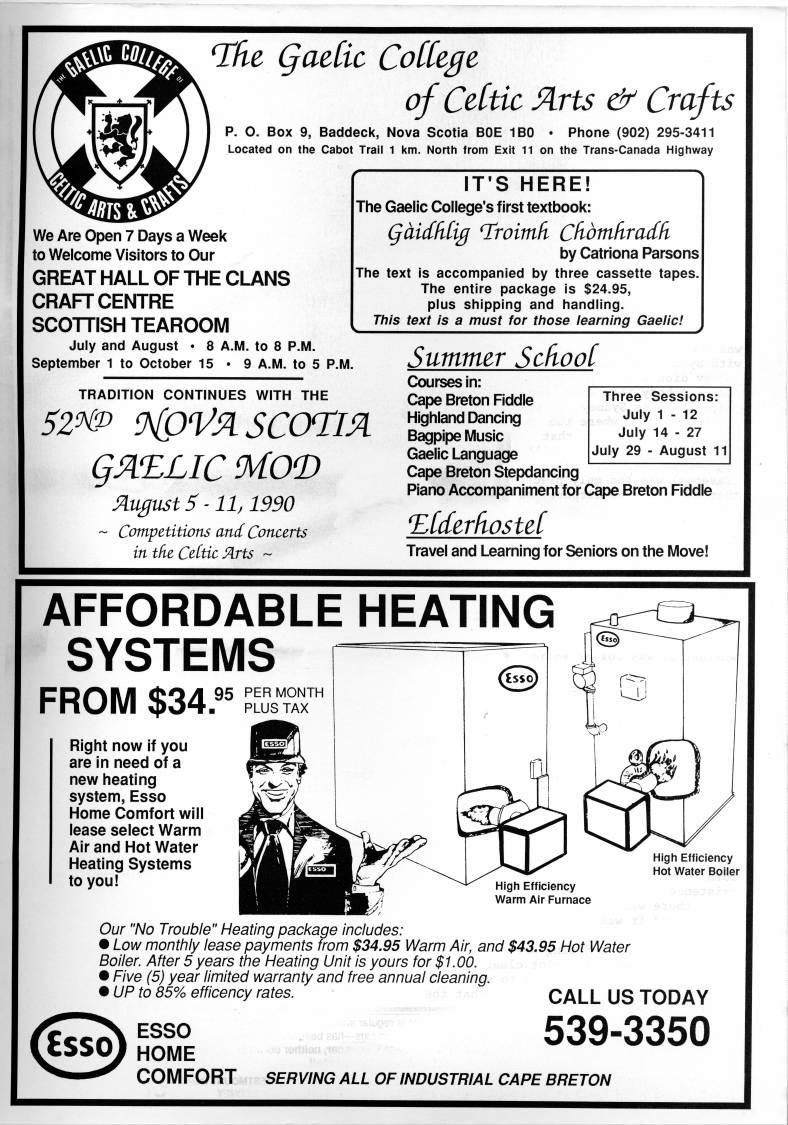 Inside Back Cover - Advert: St. Ann's Gaelic College