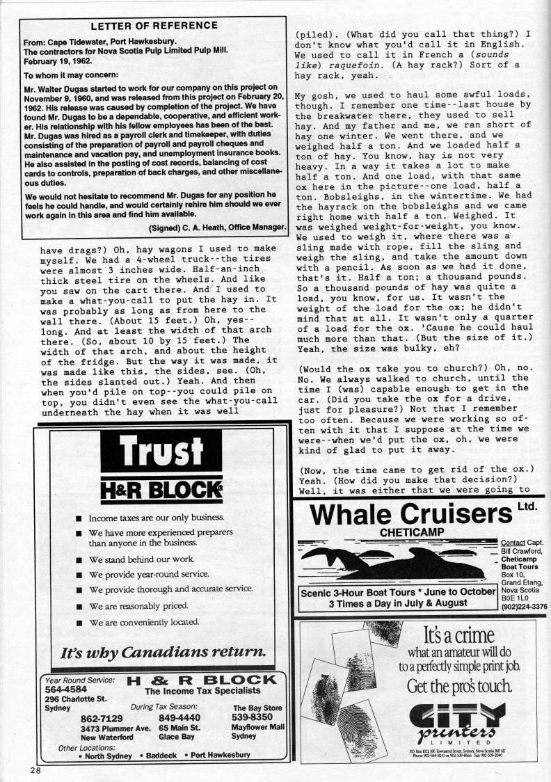 Page 28 - Walter Dugas Revisited: Oxen & Wood