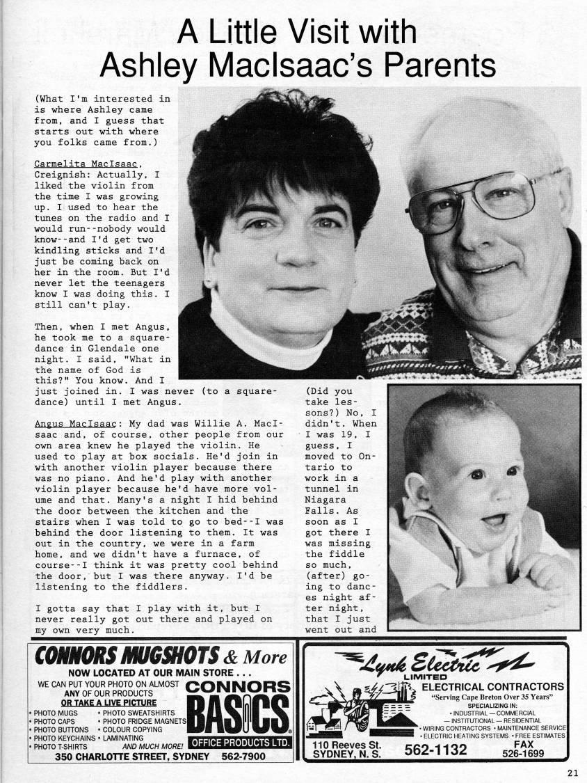 Page 21 - A Little Visit with Ashley MacIsaac's Parents