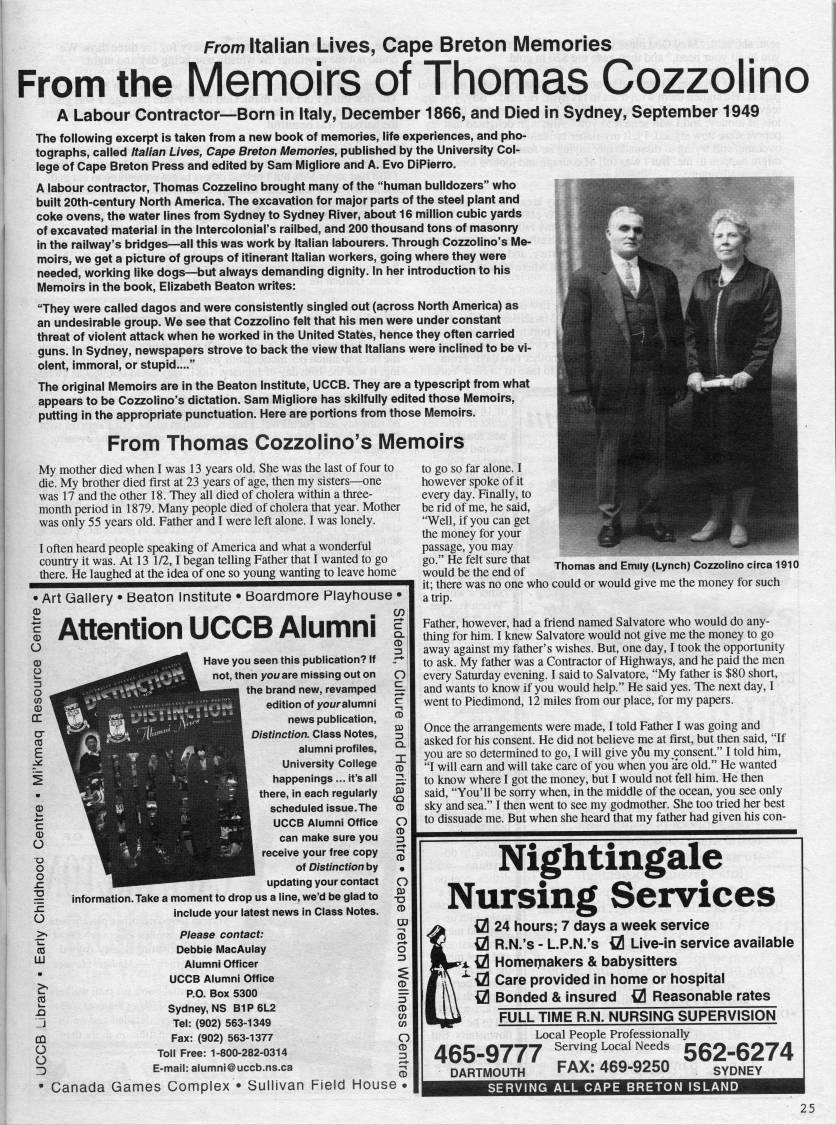 Page 25 - From Italian Lives, Cape Breton Memories: From the Memoirs of Thomas Cozzolino