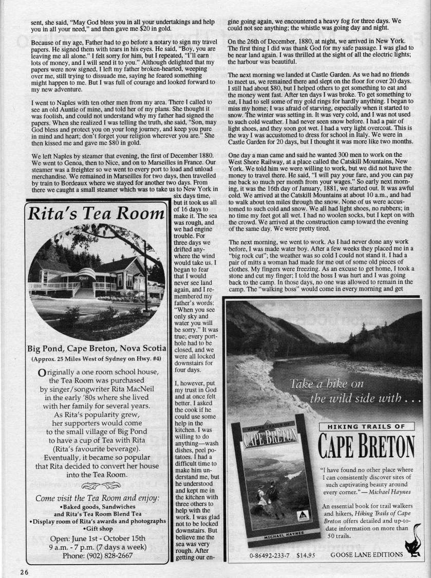 Page 26 - From Italian Lives, Cape Breton Memories: From the Memoirs of Thomas Cozzolino