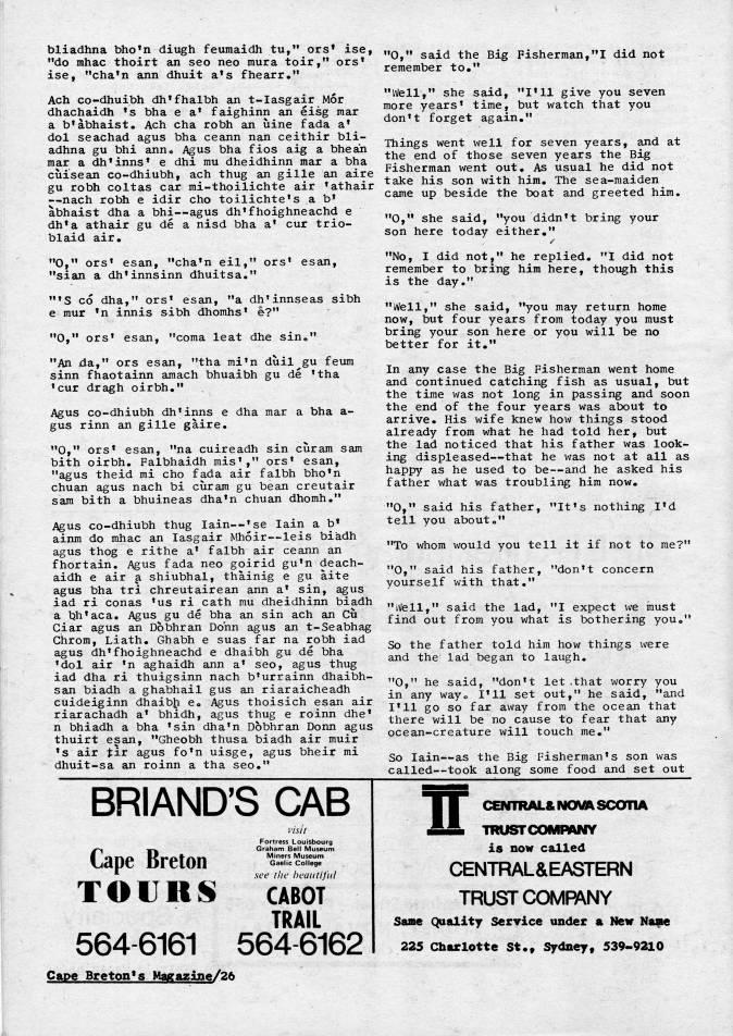 Page 26 - Joe MacNeil tells a Wonderful Story: Iain Mac An Iasgair Mhoir