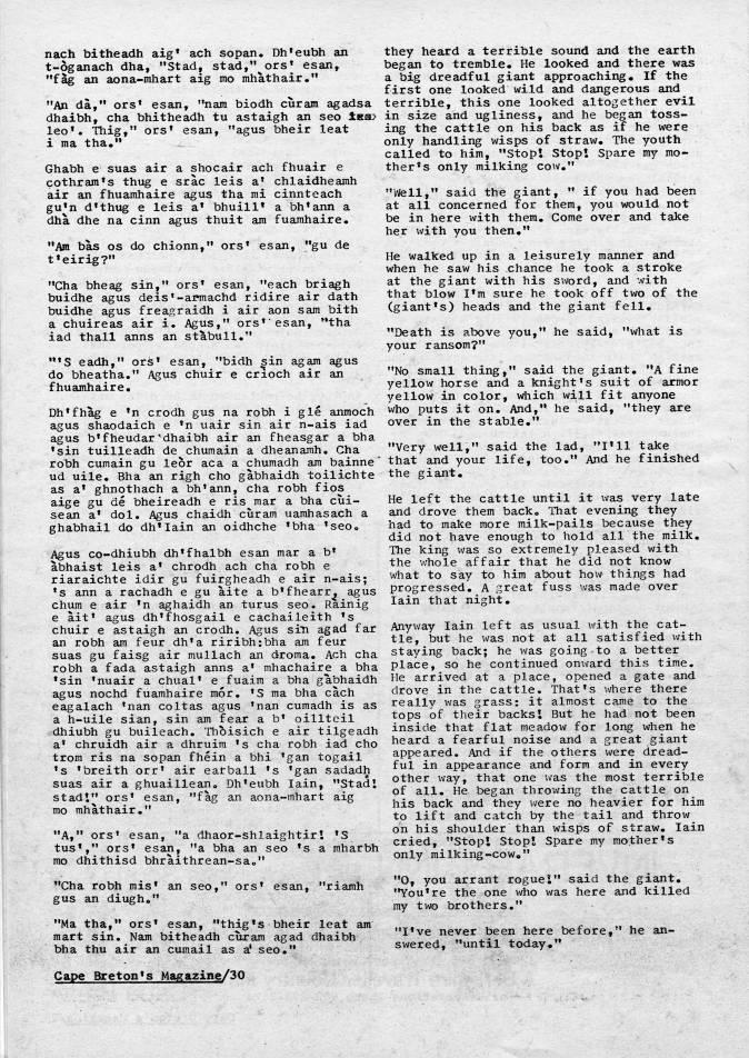 Page 30 - Joe MacNeil tells a Wonderful Story: Iain Mac An Iasgair Mhoir